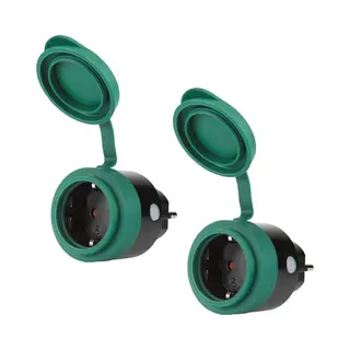 Sec 24 Wlan Steckdose Outdoor Mit Zeitschaltuhr Schalter, Smarte Steckdose Fernbedienung Mit Sprachsteuerung, WiFi Smart Stecker, Kompatibel Mit