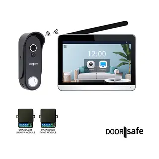 Doorsafe 4650 Pro | Hd Draadloze Camera Deurbel | 7″ Touchscherm | Draadloos, Langer Bereik (868Mhz) | Deurbel Op Stroom Of Uitneembare 7000mAh Accu
