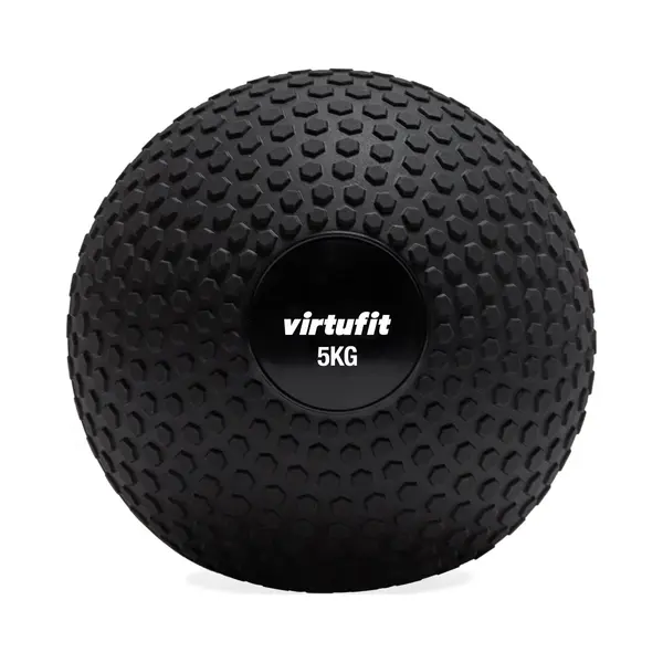 VirtuFit Slam Ball - Fitness Bal - Crossfitbal - 5 Kg - Zwart - Hyrox Wall Ball - Medicijnbal - Gewicht Bal - Comfortabele Grip thumbnail