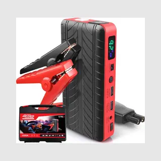 Strex 12V Jumpstarter Voor Auto - 1000A / 18.000 MAh - 4-in-1 Starthulp Met Powerbank, Led Zaklamp En Sos Noodlicht - In Opbergkoffer