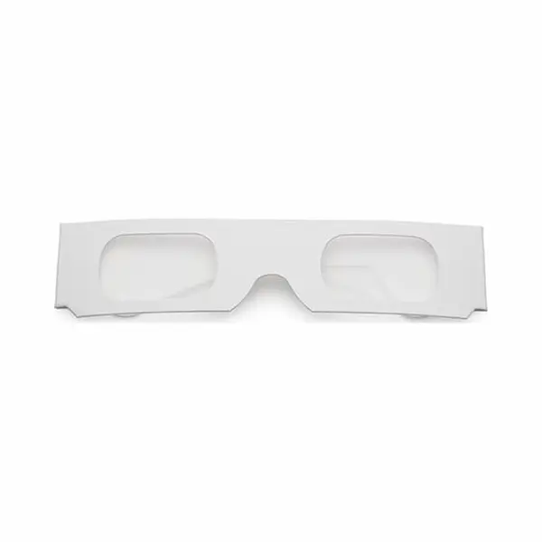 Freaky Glasses - Kartonnen Diffractie Spacebrillen - Festival Bril - Sterren Diffractie Effect - Wit thumbnail