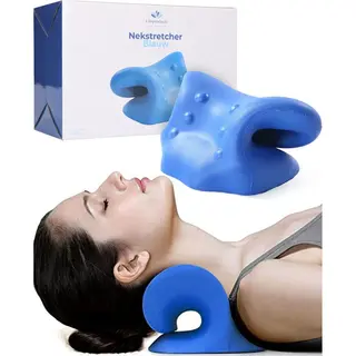 Lifeproducts Nekstretcher– Massagekussen – Nekmassage Apparaat – Shiatsu Massagekussen – Kussen Voor Nekklachten – Nek Stretcher - Blauw