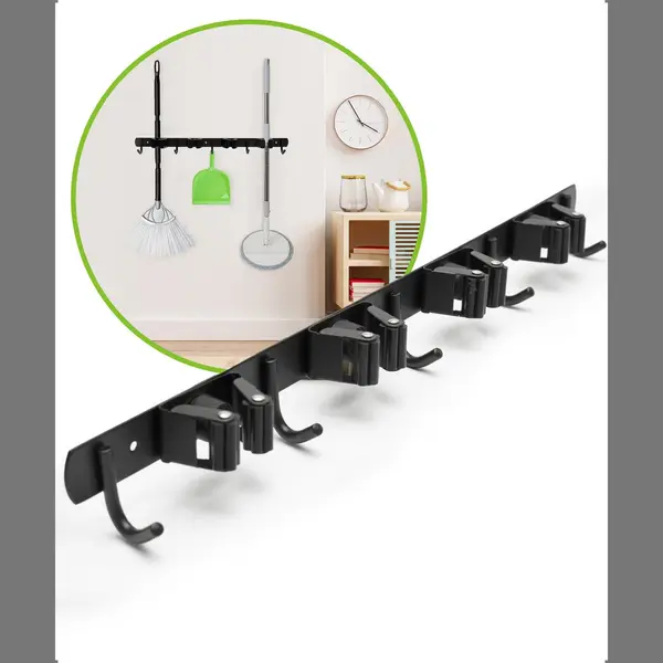 Attactpower Bezem Ophangsysteem Tuingereedschap - Bezemhouder - Tuingereedschapsrek - Ophanghaken - Tuingereedschap Ophangsysteem thumbnail
