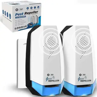 Bp® Pest Repeller - Muizenverjager - Ultrasonische Ongedierte Bestrijder - 100% Veilig - Bereik Tot 120 M² (2 Stuks)