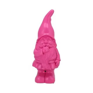 Dk design Daan Kromhout - Kabouter - Flirty Jasper - De Fluitende Kabouter - Fuchsia - 11x10x27cm - Tuinkabouter