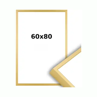 Lichtendonk Aluminium Wissellijst 60 X 80 Mat Champagne Goud - Ontspiegeld Acrylite - Professional