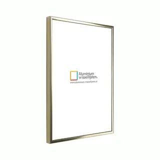 Lichtendonk Aluminium Wissellijst 80 X 100 Glans Goud - Ontspiegeld Acrylite Glas - Art.nr., 048-001