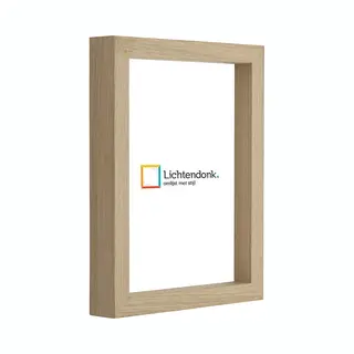Lichtendonk Fotolijst - Eiken - 3 Cm Hoog Profiel - Fotomaat 20x25 - Ontspiegeld Acrylite® - Art.nr. 10106411520253