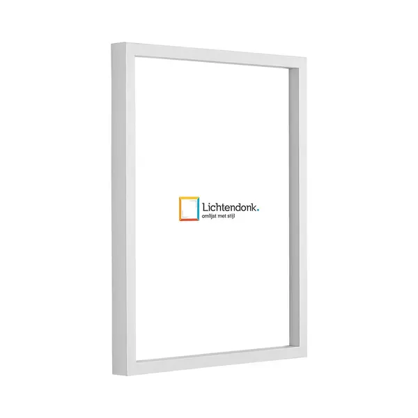 Lichtendonk Fotolijst - Strak Wit - 3 Cm Hoog Profiel - Fotomaat 28x35 - Ontspiegeld Acrylite® - Art.nr. 10106421928353 thumbnail