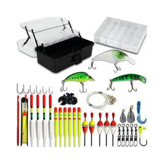 XQMax Viskoffer Set - 140-delige Viskoffer - Visspullen - Kunstaas - Hengelsport - Dobbers - Vis Accessoires - Voor Jong & Oud