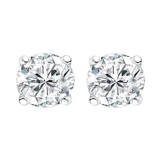New Bling 9NB-0001 Zilveren Oorstekers - Zirkonia Rond 6 Mm - Zilverkleurig
