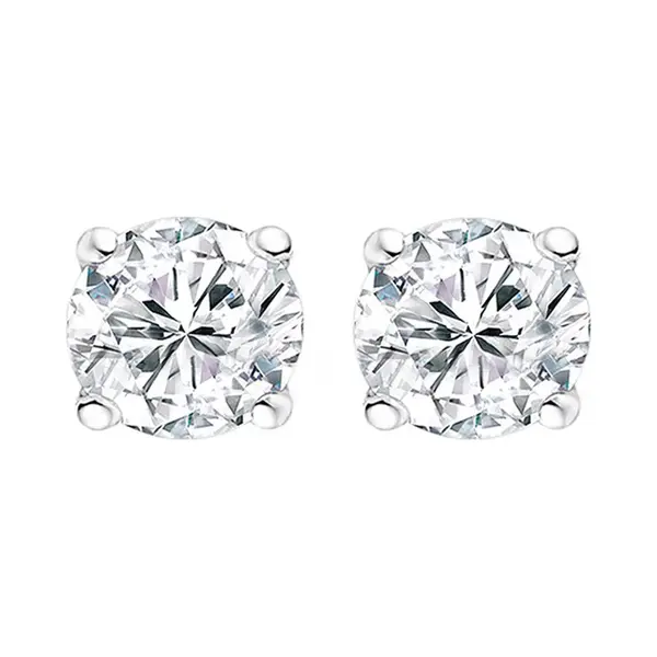 New Bling 9NB-0001 Zilveren Oorstekers - Zirkonia Rond 6 Mm - Zilverkleurig thumbnail