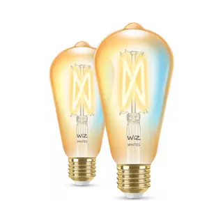 WiZ Filament-Lampe Bernstein 50 W ST64 E27 x2