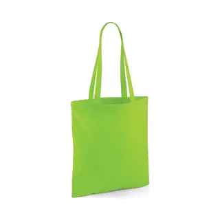 Draagtasje Met Hengsels - Lime Groen - 42 X 38 Cm - Katoen - 10 Liter - Boodschappen - Gymtas - Voor Kinderen En Volwassenen