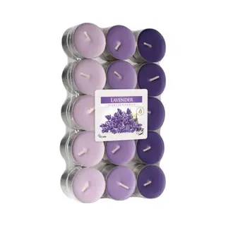 Lavendel Geurkaarsen - 30x Waxinelichtjes - Theelichten - D4 Cm - 4 Uur Brandtijd – Geparfumeerde Kaarsen
