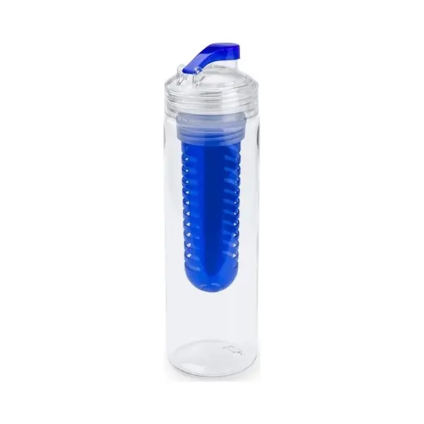Drinkfles/waterfles Met Fruitfilter - 700 Ml - Fruit Infuser - Fruitwater Fles - Transparant/blauw thumbnail
