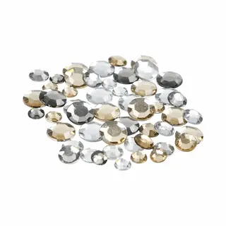Ronde Strass Steentjes Diamanten - Zilver Mix - 360x Stuks - Hobby Materiaal - Knutselen - Zelf Beplakken