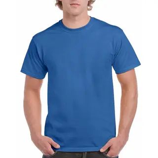 Gildan T-shirts Kobalt Blauw Voor Heren - Zware 200gr Kwaliteit - Basic Shirts - Katoen - Korte Mouwen - Comfort Pasvorm S