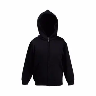 Fruit of the Loom Zwart Katoenmix Vest Met Capuchon Voor Jongens 164 (14-15 Jaar)