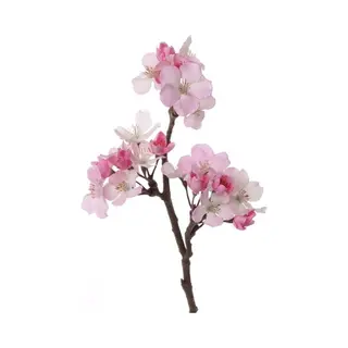 Bellatio Flowers & Plants Roze Appelbloesem Kunstbloem/tak Met 17 Bloemetjes 36 Cm - Nepbloemen - Kunstbloemen