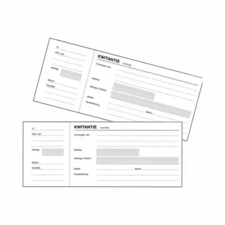 Kwitantieboekje - 2x - 100 Vellen - 20 Cm - Met Afscheurrand - Kassa Bonnenboekje