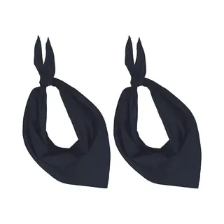 Kariban 2x Zakdoek Bandana Zwart - Hoofddoekjes