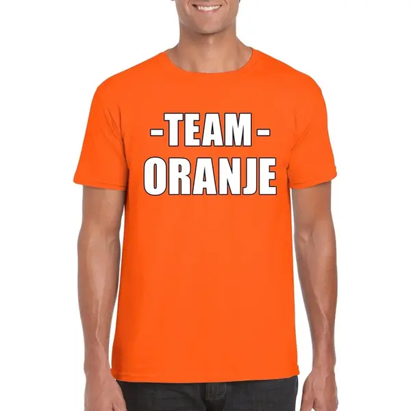 Bellatio Decorations Sportdag Team Oranje Shirt Heren 2XL thumbnail