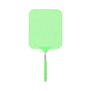 Uitschuifbare Lange Vliegenmepper - Groen - Van 34 Naar 76 Cm - Metaal/kunststof