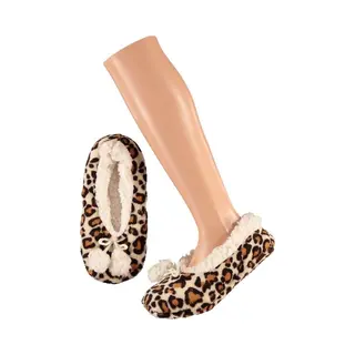 Apollo Ballerina Pantoffels - Luipaard Print - Bruin - Dames - Maat 40-42 - Sloffen - Damessloffen