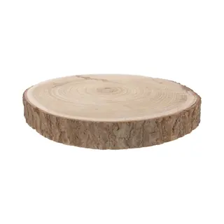 Decoratie Paulowna Houten Boomschijf Dia 29-34 Cm - Kaarsenbord/kaarsenplateau