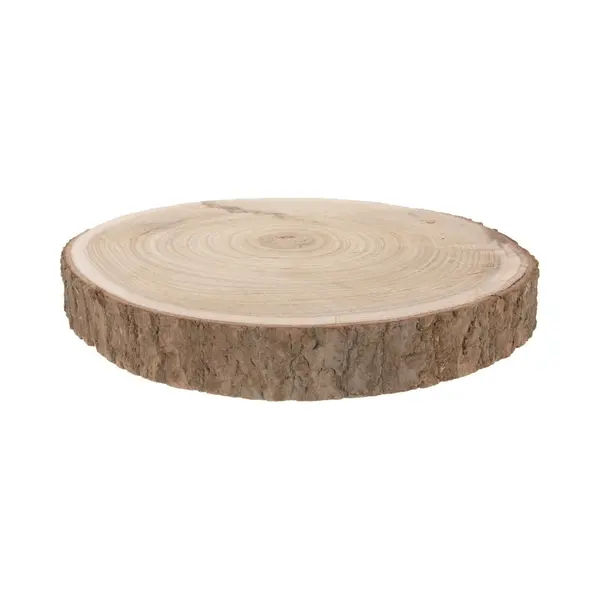 Decoratie Paulowna Houten Boomschijf Dia 29-34 Cm - Kaarsenbord/kaarsenplateau thumbnail