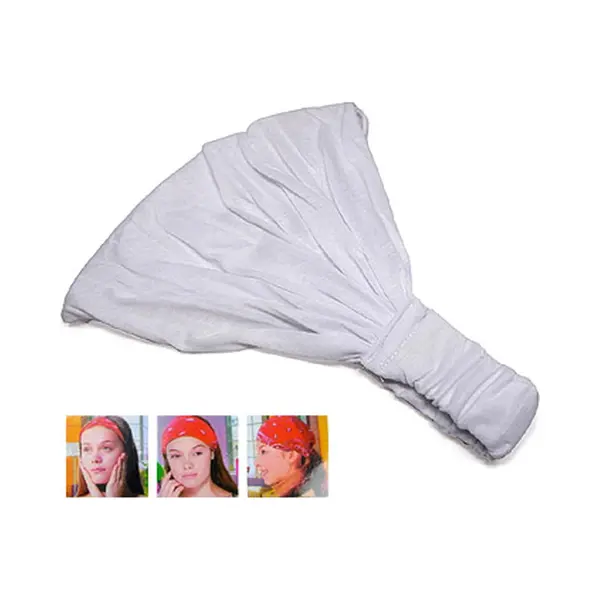 Haarsoires Haarband 3-in-1 - Jersey Stof - Wit - Comfortabel Jersey - Casual & Sportief thumbnail