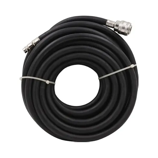 Kibani Rubberen Luchtslang 10 Meter - Ø 6mm Tot 20 Bar - Perslucht - Pneumatisch - Met Koppeling - Compressor thumbnail