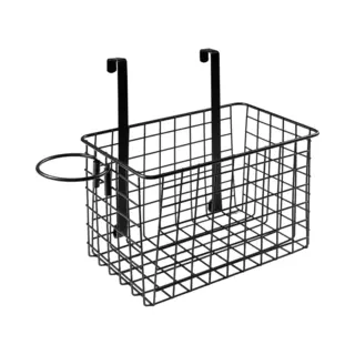 Quvio Badkamerrekje Met Föhn Houder / Badkamerrek / Opbergrek / Deurhanger Organizer / Opbergmand / Opberger - Hangend - Staal