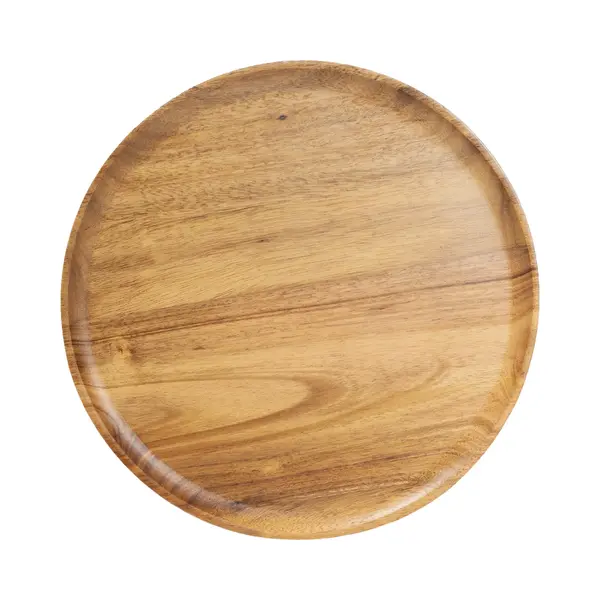 Quvio Rond Houten Dienblad - Decoratief Kaarsenplateau En Serveerschaal - Tapasplank Of Borrelplank Voor Hapjes En Woondecoratie - Ø 25, 5 Cm - Bruin thumbnail