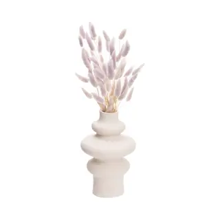 Quvio Blumenvase, Dekorative Vase Getrocknete Blumenvase Keramikvase Pampasvase, Vase Für Home Office, Wohnkultur Wohnzimmervase (Beige)