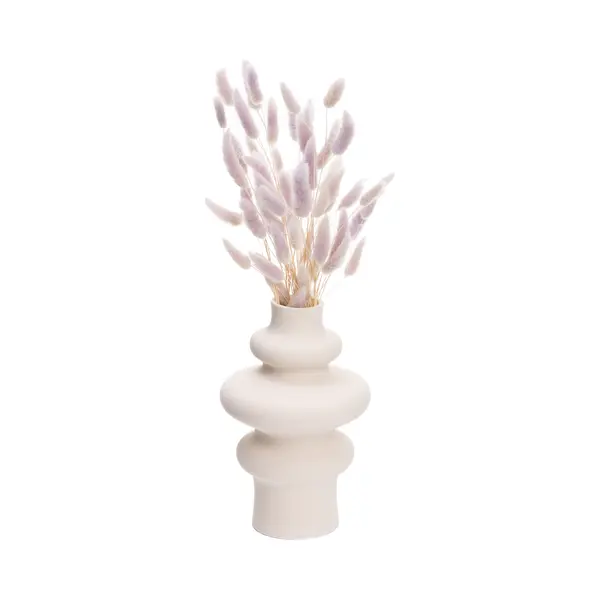 Quvio Blumenvase, Dekorative Vase Getrocknete Blumenvase Keramikvase Pampasvase, Vase Für Home Office, Wohnkultur Wohnzimmervase (Beige) thumbnail