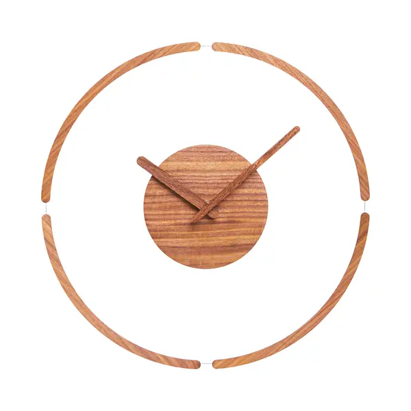 Quvio Klok – Wandklok – Klokken – Wandklokken – Wandklok Hout – Grote Wandklok – Klok Hout – Ronde Klok – Klok Rond – Muurklok Hout thumbnail