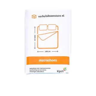 Verhuisdozenstore Matrashoes 2 Persoons 260x190 Cm | Beschermhoes Tijdens Verhuizen En Opslag |