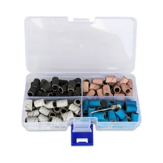Foocca® Nagelfrees Schuurrolletjes - Elektrische Nagelvijl Schuurrolletjes - Nagel Bitjes - Opzetstukjes - Bits - Mix Set #80 #120 #180 #240 Korrels