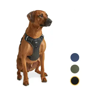 Jake And Jacky - Hundegeschirr - Y-Geschirr Hund - Reflektierend - Größe L - Schwarz