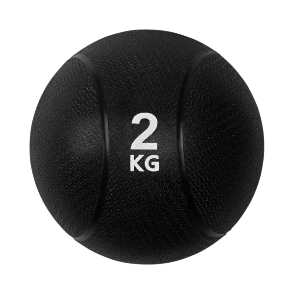 VirtuFit Medizinball Pro - Medizinball - 2 Kg - Gummi - Schwarz thumbnail