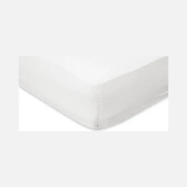 Molton Hoeslaken - Katoen - Stretch - 180x200cm - Wit - Matrasbeschermer - Matrashoes thumbnail