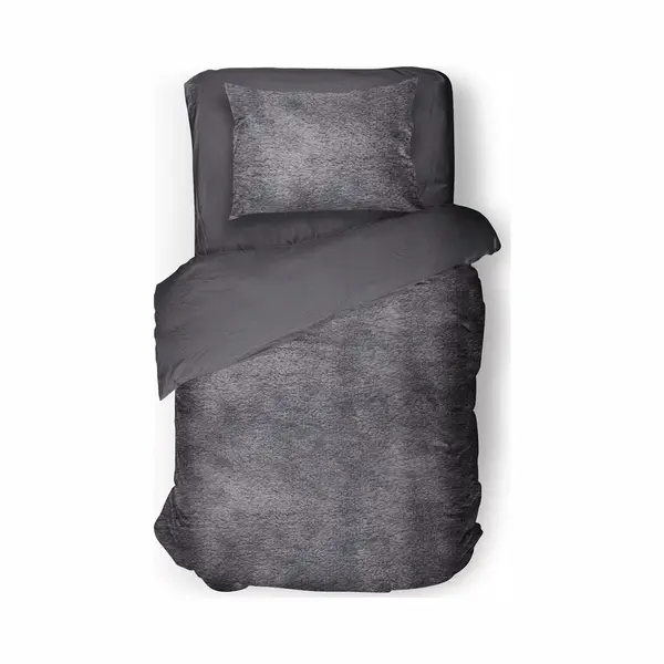 Elegance Eleganzzz Dekbedovertrek Flanel Fleece - Dark Grey thumbnail