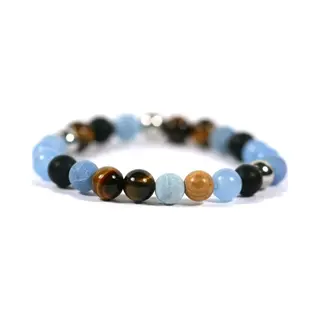 Ibiza Men Mens Jewellery IbizaMen Kids - Jongens - Armband - Edelsteen - Mix - 6mm - 16cm
