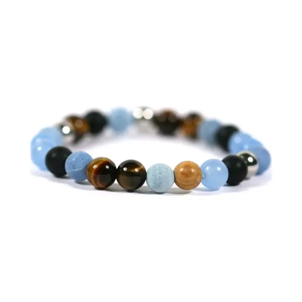 Ibiza Men Mens Jewellery IbizaMen Kids - Jongens - Armband - Edelsteen - Mix - 6mm - 16cm thumbnail