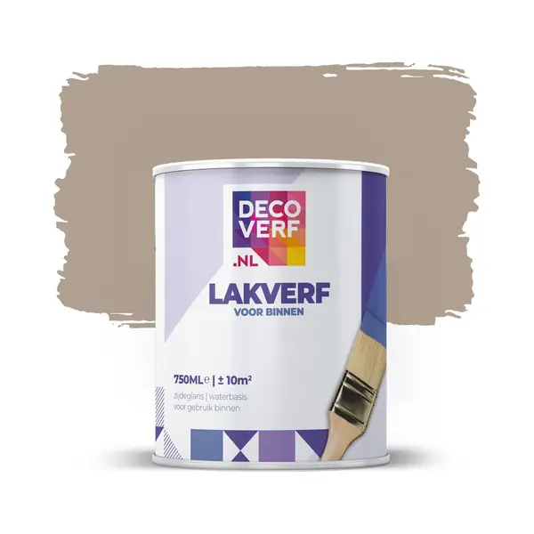 Decoverf.nl Decoverf Lakverf Kaki Bruin, 750ml thumbnail