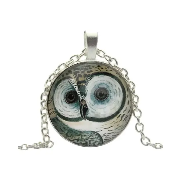Fako Bijoux® - Ketting - Cabochon - Uil thumbnail