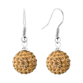 Fako Bijoux® - Oorbellen - Disco Dots - Hanger - Geel