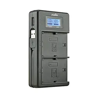 Jupio Usb Dedicated Duo Lader Lcd - Voor Canon Lp-E6 / Lp-E6N - Zwart
